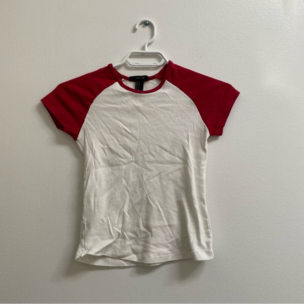 Forever 21 Baseball Baby Tee S